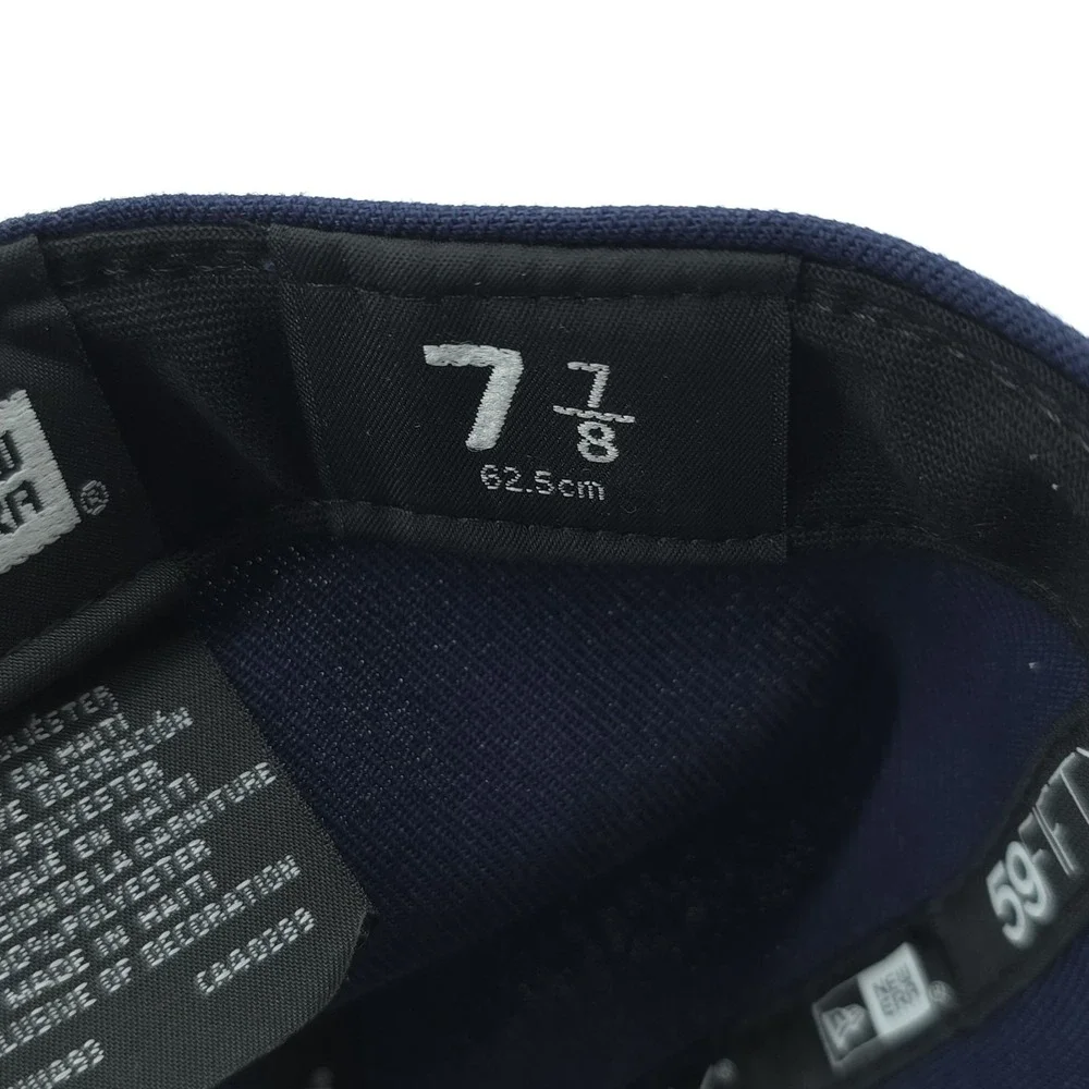 New Era 59Fifty Milwaukee Brewers Navy Blue Fitted  7‎ 7/8 Low Profile Hat NEW